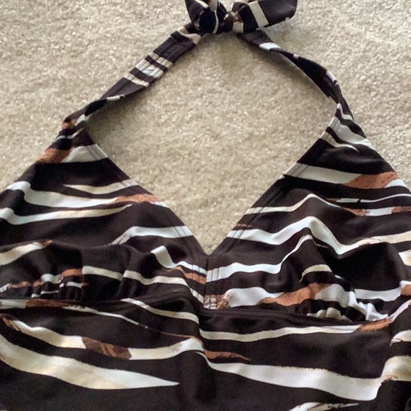 Silhouette solutions, tankini top brown beige, rust, gold size 16 nice f… - Picture 4 of 7